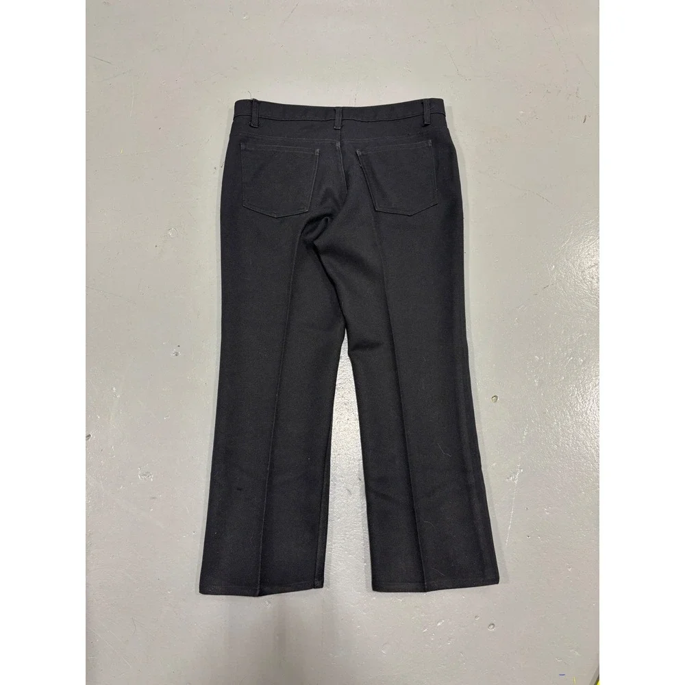 Vintage Levis 517 Sta-Prest Action Slacks Mens 36x30 Black Made in USA Trousers